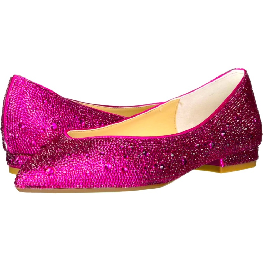 🩷🩷Betsey Johnson Rhinestone Fuchsia Flats🩷🩷